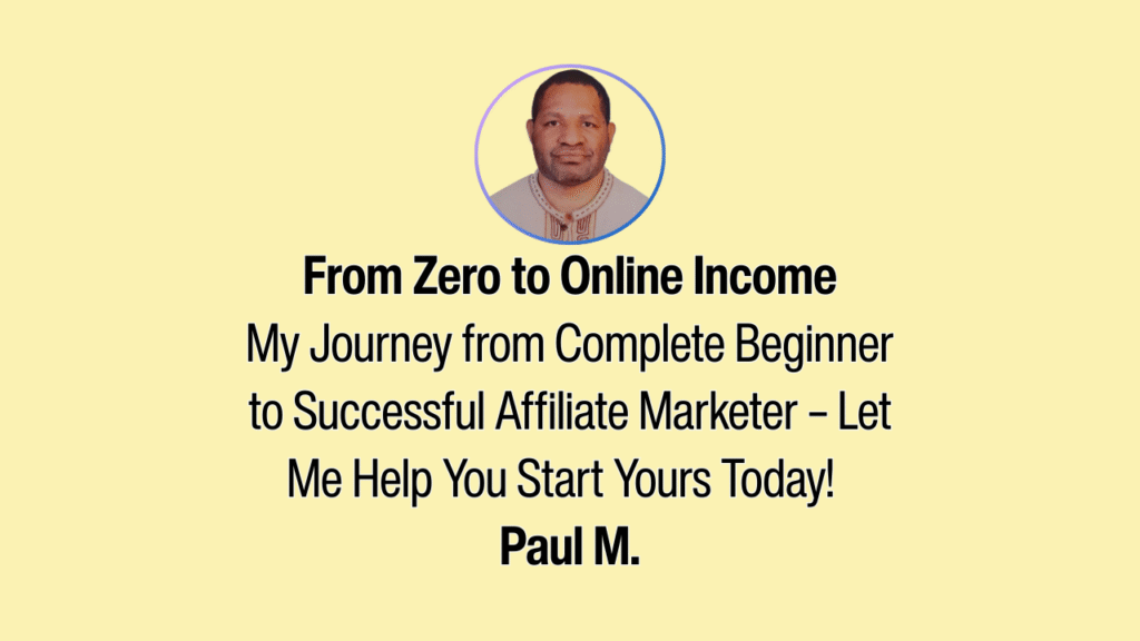 Profile banner of Paul Mondo, the owner of New To Affiliate Marketing Website.