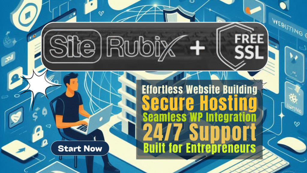Ads banner of SiteRubix and Wealthy Affiliate hosting platform.